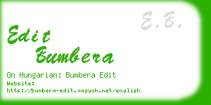 edit bumbera business card